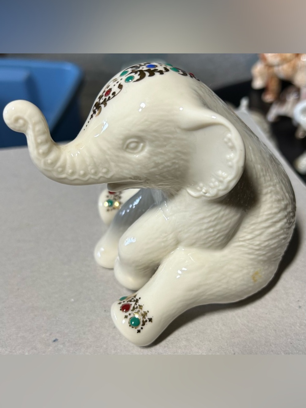 Lenox White China Jewels Collections Ceramic Elephant Vintage